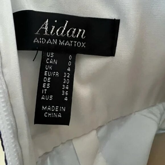 Aidan Mattox Chiffon Printed Boho Maxi Dress-Color  Blue Multi - Picture 8 of 8